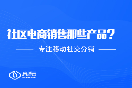 社区电商能够销售那些产品？