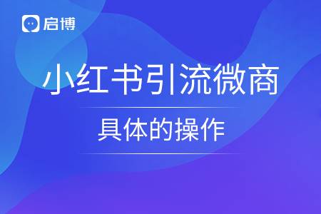 小红书引流微商，具体的操作