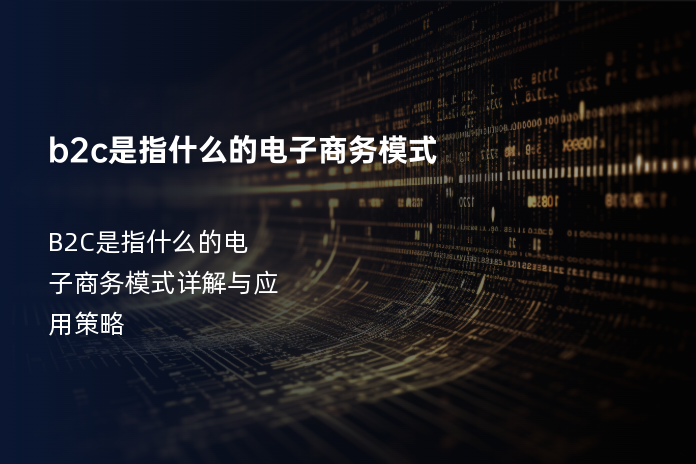 b2c是指什么的电子商务模式